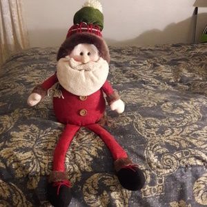 Plaid santa shelf sitter